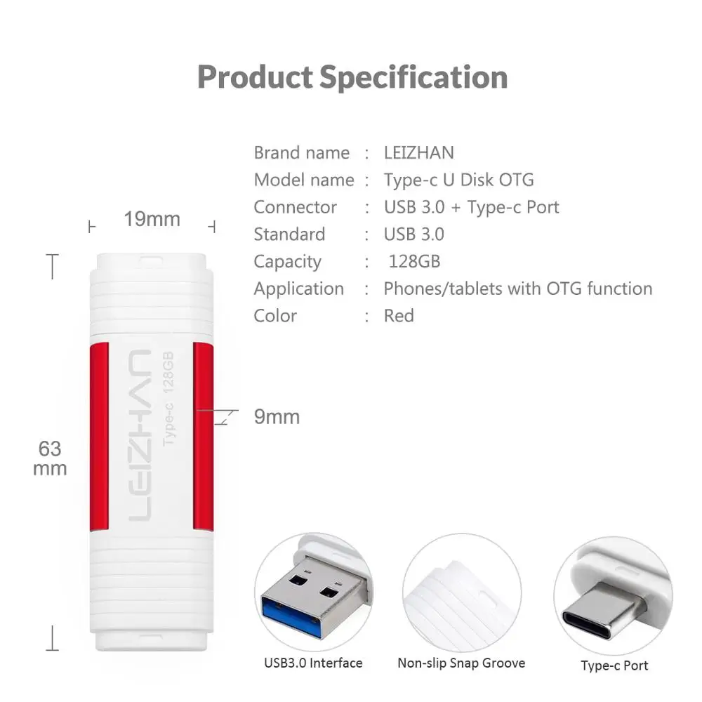 LEIZHAN USB C Photo stick 64GB OTG USB Flash Drive 128GB Pendrive 3.0 High Speed Pen Drive 16GB 32GB Note9 Memoria USB Key 256GB
LEIZHAN USB C Photo stick 64GB OTG USB Flash Drive 128GB Pendrive 3.0 High Speed Pen Drive 16GB 32GB Note9 Memoria USB Key 256GB