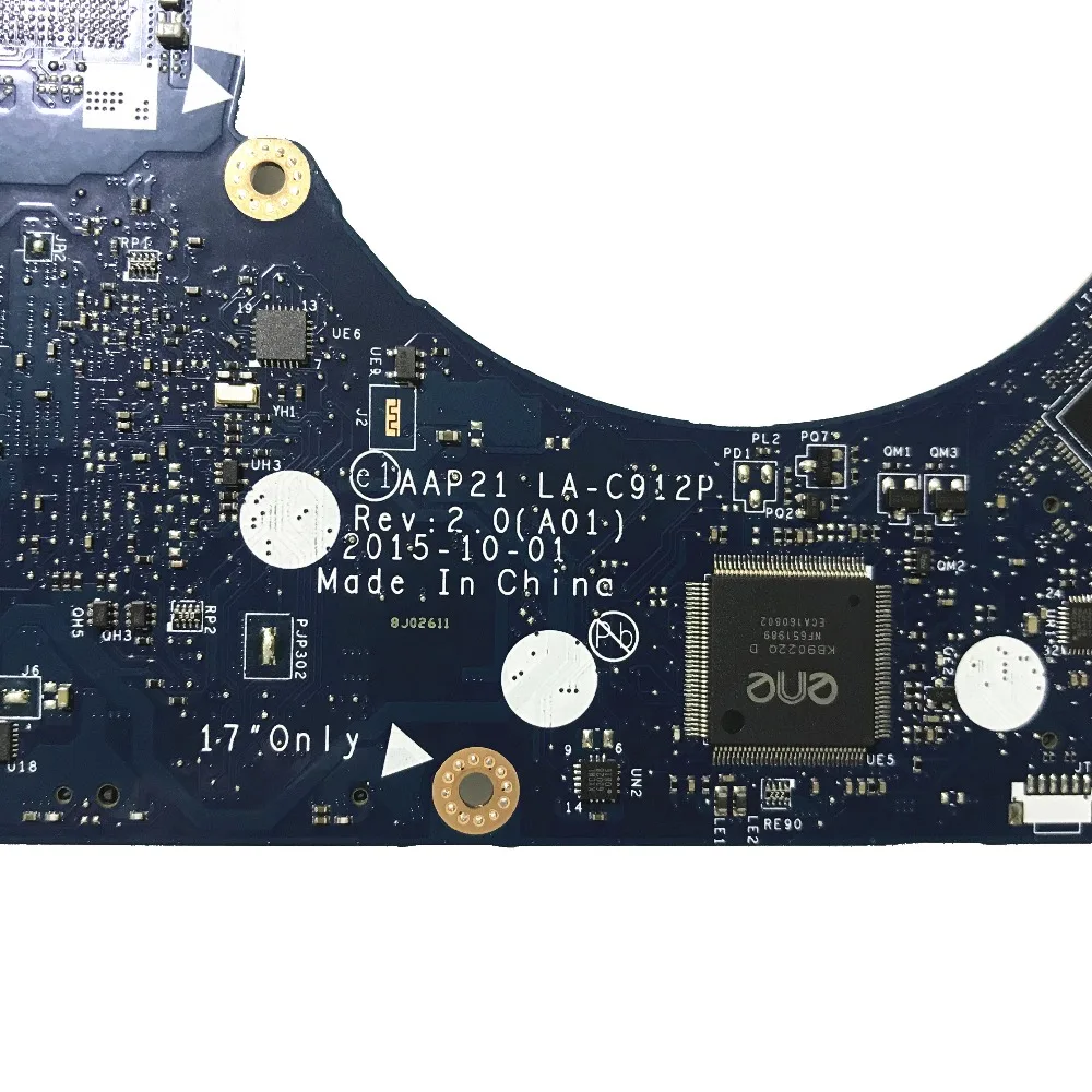 KEFU LA-C912P Motherboard For Dell Alienware 17 R3 mianboard i7-6700HQ CPU GTX970M-3GB CN-0DVV6W 0DVV6W original tested work
KEFU LA-C912P Motherboard For Dell Alienware 17 R3 mianboard i7-6700HQ CPU GTX970M-3GB CN-0DVV6W 0DVV6W original tested work