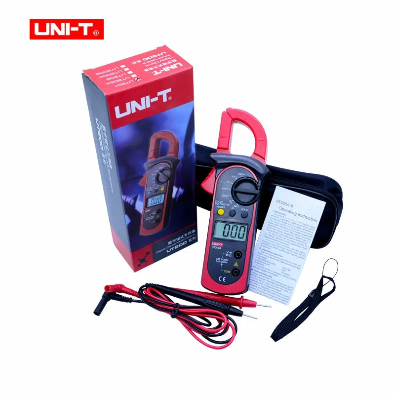 UNI-T UT200A LCD Digital Clamp Multimeter Backlight Ohm DMM DC AC Voltmeter AC Ammeter
UNI-T UT200A LCD Digital Clamp Multimeter Backlight Ohm DMM DC AC Voltmeter AC Ammeter