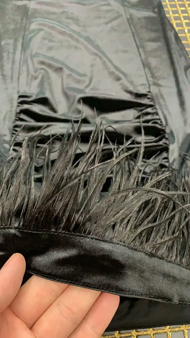 2019 New Women black Feathers dress Strapless Vestidos Celebrity evening party bodycon bandage dresses wholesale
2019 New Women black Feathers dress Strapless Vestidos Celebrity evening party bodycon bandage dresses wholesale