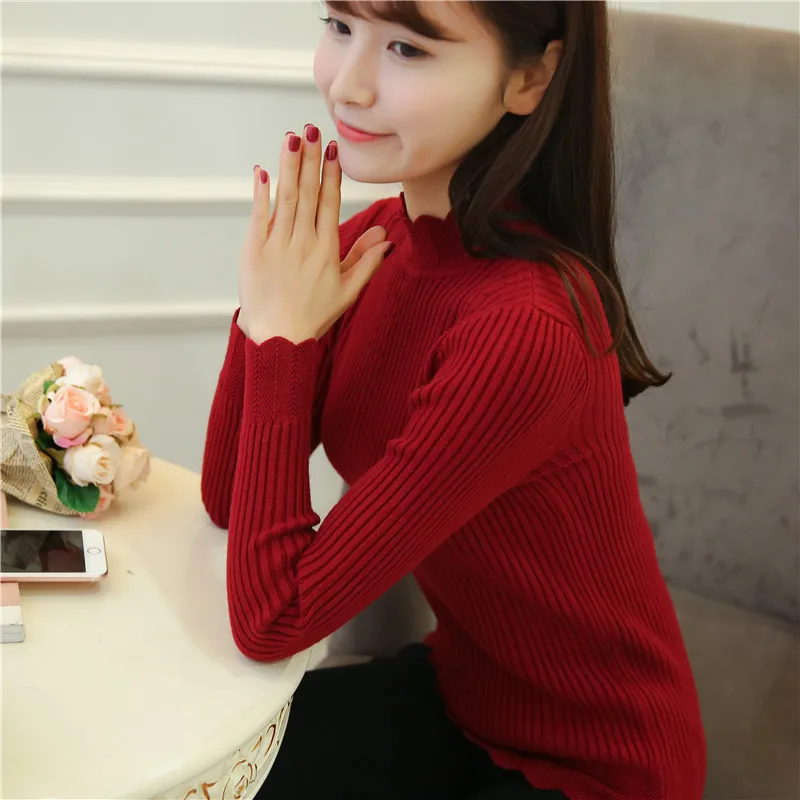 The new winter sweater in a long sleeved sweater Korean short half a slim shirt autumn
The new winter sweater in a long sleeved sweater Korean short half a slim shirt autumn