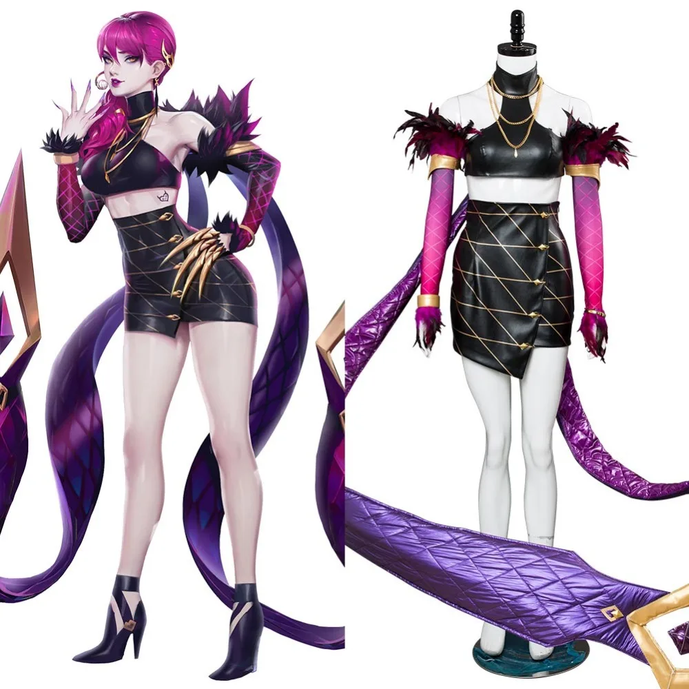 Косплей LOL, косплей агони, косплей-костюм KDA Evelynn K/DA, костюм для косплея, карнавал на Хэллоуин
Косплей LOL, косплей агони, косплей-костюм KDA Evelynn K/DA, костюм для косплея, карнавал на Хэллоуин