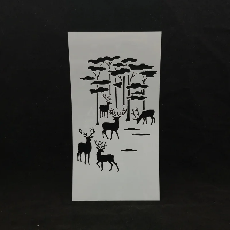 Forest deer pvc Layering Stencils for Diy scrapbook coloring,painting stencil,home decor diy etc. Product image
Forest deer pvc Layering Stencils for Diy scrapbook coloring,painting stencil,home decor diy etc. Product image