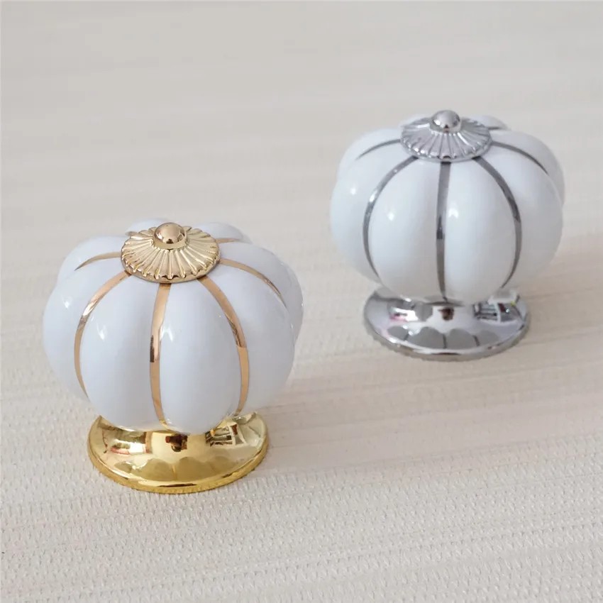 Silver Gold Pumpkin Knobs Ceramic Door Handle Knob Cabinet Pull Knobs Drawer Pull Handles Knobs Furniture Hardware
Silver Gold Pumpkin Knobs Ceramic Door Handle Knob Cabinet Pull Knobs Drawer Pull Handles Knobs Furniture Hardware