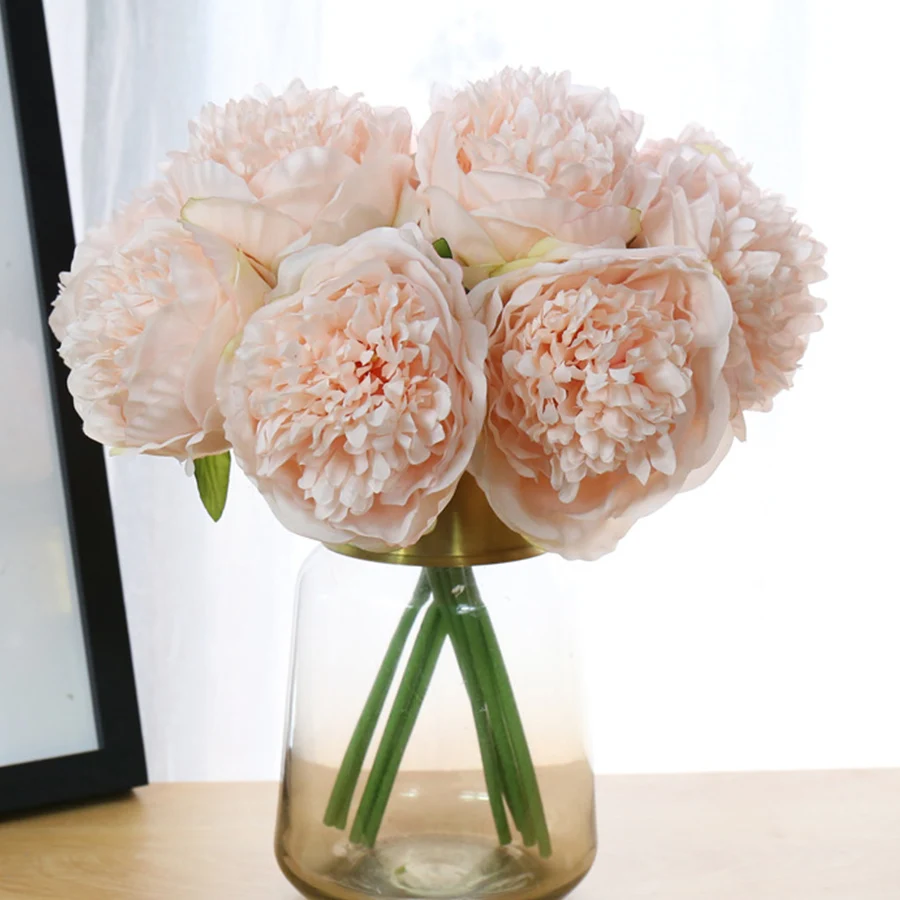 Artificial Large Flowers Peony Fabric 5 Heads Beautiful Silk Big Fake Bouquet Bridal Wedding Home Decoration Table Faux Flower
Artificial Large Flowers Peony Fabric 5 Heads Beautiful Silk Big Fake Bouquet Bridal Wedding Home Decoration Table Faux Flower