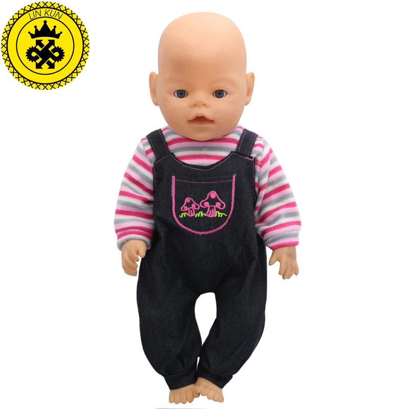 43cm Baby Doll Clothes Romper Suit Colorful Stripes Long Sleeve Baby Doll Accessories Cute Gift 197
43cm Baby Doll Clothes Romper Suit Colorful Stripes Long Sleeve Baby Doll Accessories Cute Gift 197