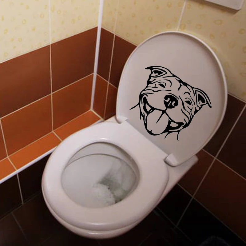 YOJA 22.6X19.1CM Staffy стаффордширский бультерьер Staffie собака наклейки для унитаза стены