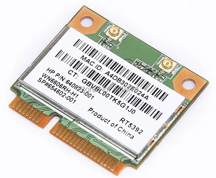 SSEA Новинка для Ralink RT5392 MINI PCI-E 300 Мбит/с Wlan Wi-Fi беспроводная карта для HP ENVY23 s5 p6 p7 SPS:640823-001
SSEA Новинка для Ralink RT5392 MINI PCI-E 300 Мбит/с Wlan Wi-Fi беспроводная карта для HP ENVY23 s5 p6 p7 SPS:640823-001