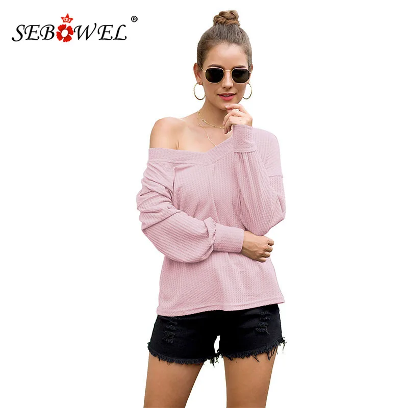 SEBOWEL Casual Knit Tunic Tops Women Sweatshirt Loose Long Lantern Sleeve V Neck Shirts Female Basic Top New Autumn Spring S-XXL
SEBOWEL Casual Knit Tunic Tops Women Sweatshirt Loose Long Lantern Sleeve V Neck Shirts Female Basic Top New Autumn Spring S-XXL