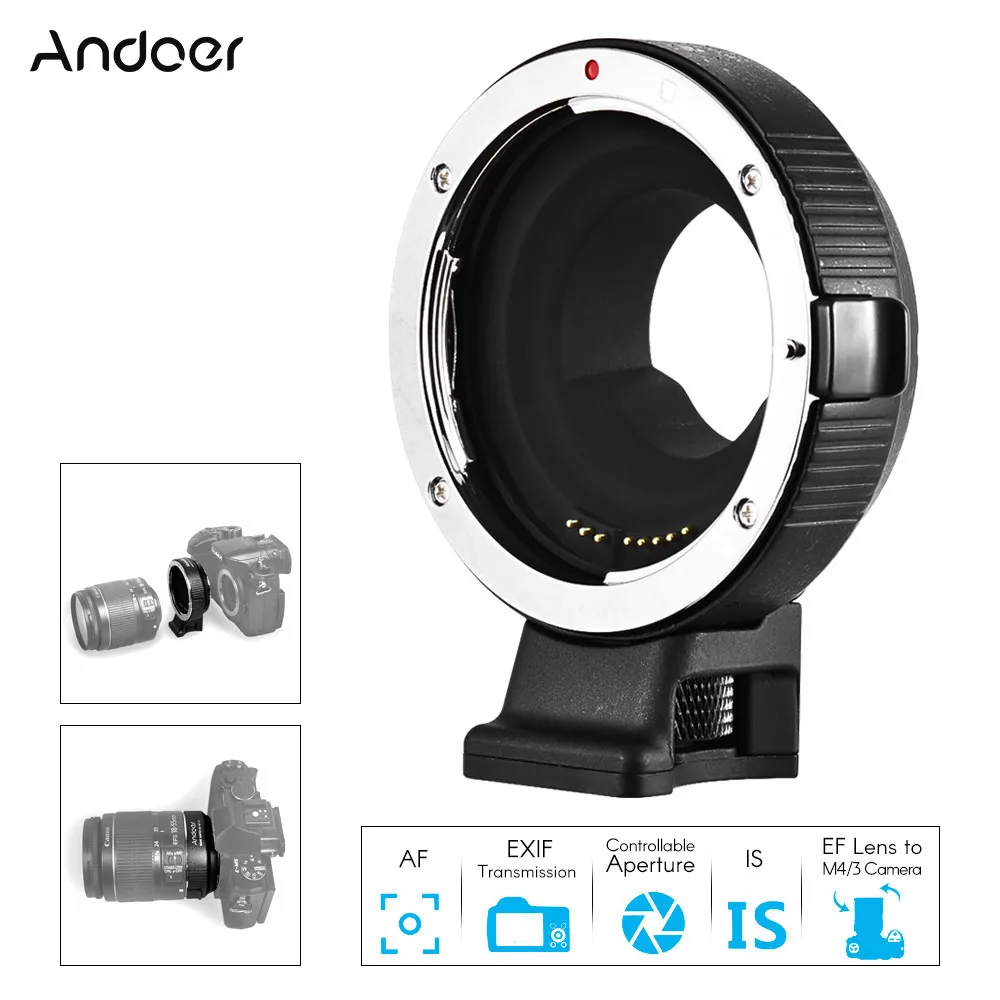 New Arrival Andoer AEF-MFT Lens Adapter Ring Mount AF Auto Focus IS Stabilization Aperture Control for Canon Olympus
New Arrival Andoer AEF-MFT Lens Adapter Ring Mount AF Auto Focus IS Stabilization Aperture Control for Canon Olympus