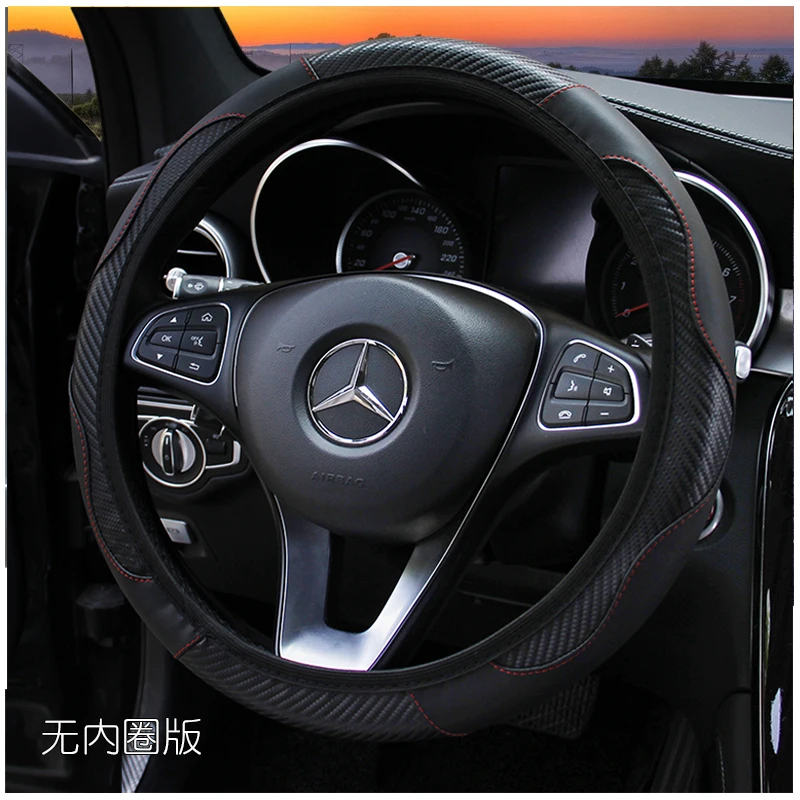 Leather Universal Car Steering-wheel Cover 38CM Car-styling Sport Auto Steering Wheel Covers Anti-Slip Automotive Accessories
Leather Universal Car Steering-wheel Cover 38CM Car-styling Sport Auto Steering Wheel Covers Anti-Slip Automotive Accessories