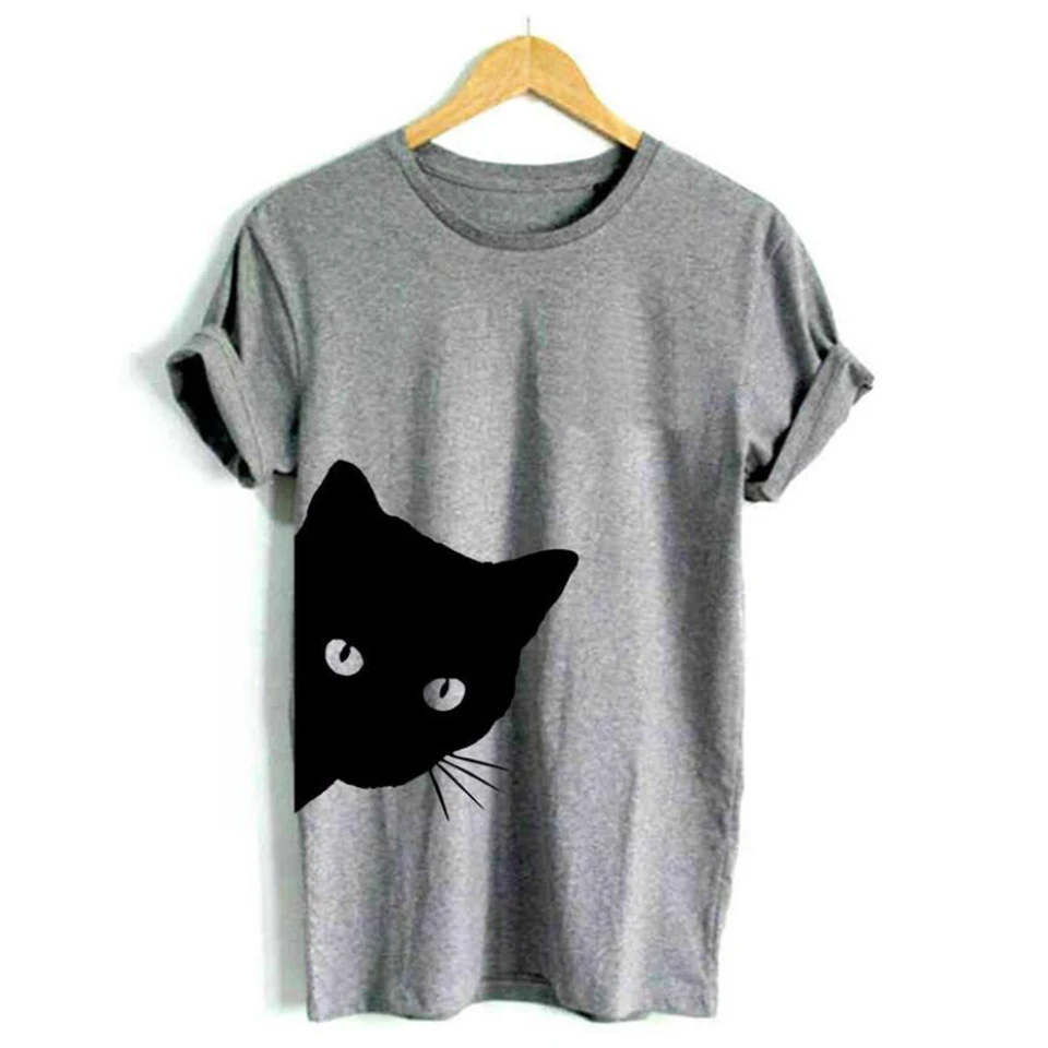 Bodycon Shirt For Women Cat Clothes Casual Vetement Femme 2021 Cotton Black Cat T Shirt Short Sleeve Casual Women T-Shirts Cute
Bodycon Shirt For Women Cat Clothes Casual Vetement Femme 2021 Cotton Black Cat T Shirt Short Sleeve Casual Women T-Shirts Cute