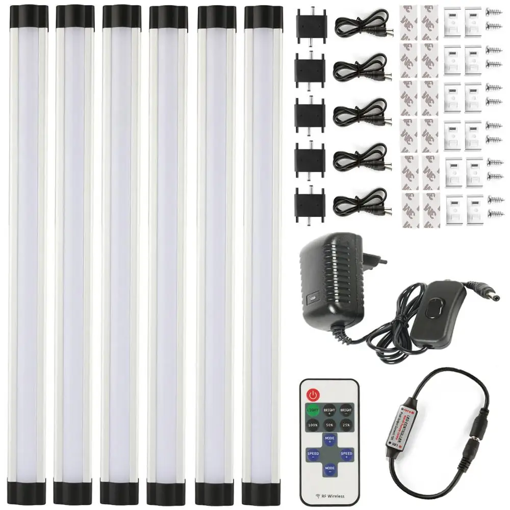 Kitchen Under Cabinet LED Lighting Kit Plug-in,Super Bright,6 PCS 12 Inches Lamp Bars,Daylight White,18W, Used for Counter Shelf
Kitchen Under Cabinet LED Lighting Kit Plug-in,Super Bright,6 PCS 12 Inches Lamp Bars,Daylight White,18W, Used for Counter Shelf