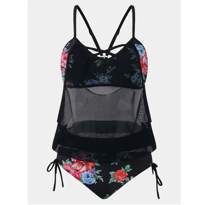 Women's Sexy 2 Pieces Bikini Set High Cut Cheeky Mesh Swimsuit Swimwear Printed Criss Cross Back Cut Out Bathing Suit
Women's Sexy 2 Pieces Bikini Set High Cut Cheeky Mesh Swimsuit Swimwear Printed Criss Cross Back Cut Out Bathing Suit