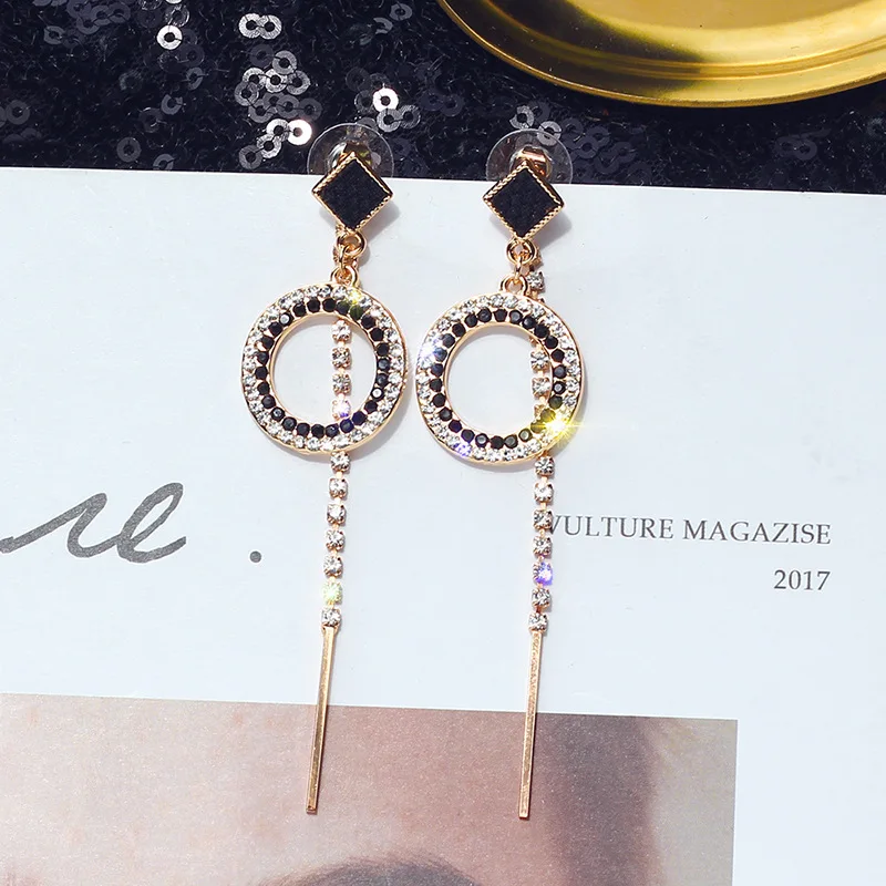 DREJEW Black Small Square Big Circle Geometric Statement Earrings Christmas Long Rhinestone Drop Earrings for Women Wedding H366
DREJEW Black Small Square Big Circle Geometric Statement Earrings Christmas Long Rhinestone Drop Earrings for Women Wedding H366