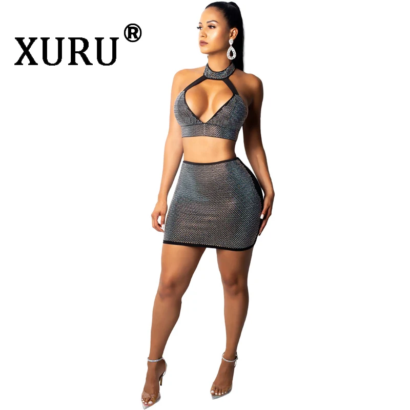 XURU Summer Sexy Diamond Dress Two-Piece Deep V-neck Wrapped Halter Dress Club Party Dress
XURU Summer Sexy Diamond Dress Two-Piece Deep V-neck Wrapped Halter Dress Club Party Dress