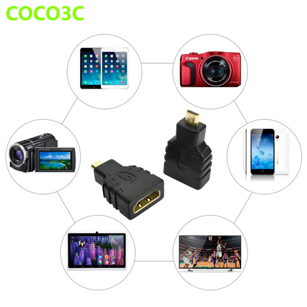 HDMI Standard 1.4 A Female to Micro HDMI Type D Male Connecter Adapter Card for HDTV Protector Camera Tablet 4K 1080P converter
HDMI Standard 1.4 A Female to Micro HDMI Type D Male Connecter Adapter Card for HDTV Protector Camera Tablet 4K 1080P converter