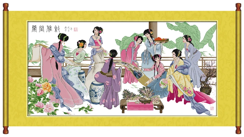 Girls talk together Counted 11CT Printed 14CT DMC Cross Stitch Set DIY Chinese Cotton Cross-stitch Kit Embroidery Needlework
Girls talk together Counted 11CT Printed 14CT DMC Cross Stitch Set DIY Chinese Cotton Cross-stitch Kit Embroidery Needlework