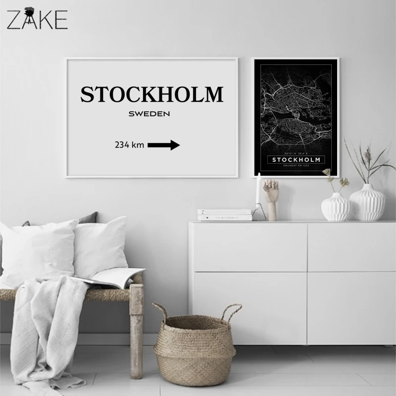 Scandinavian Minimalist Canvas Posters STOCKHOLM Map Nordic Style Wall Art Print Painting Picture for Living Room Decoration
Scandinavian Minimalist Canvas Posters STOCKHOLM Map Nordic Style Wall Art Print Painting Picture for Living Room Decoration