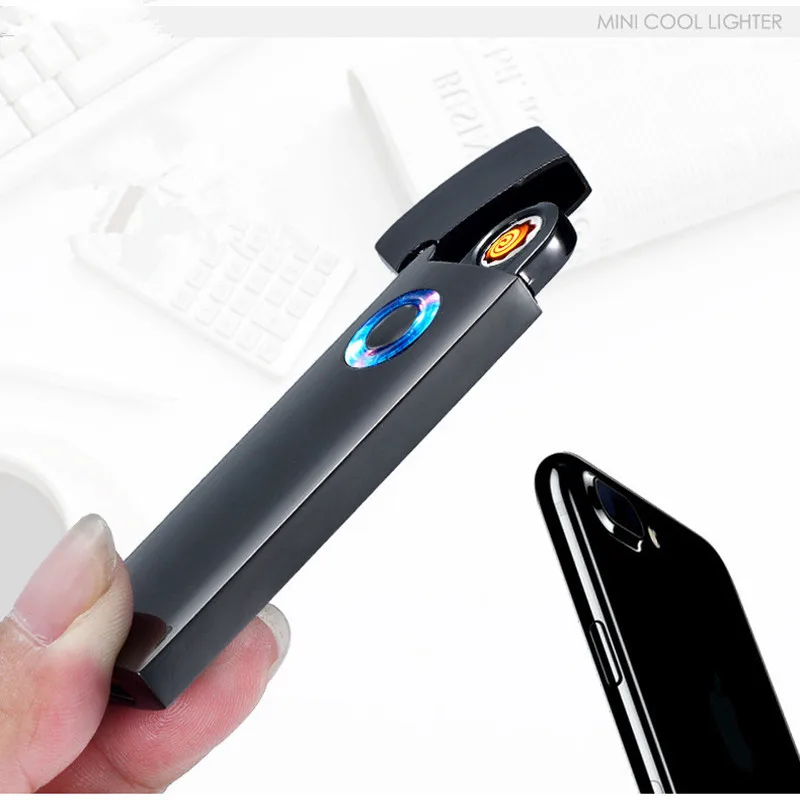 Ultra Thin USB Lighter Rechargeable Electronic Lighter All Metal Frosted LED Light Cigarette Accessories Turbo Lighter Plasma
Ultra Thin USB Lighter Rechargeable Electronic Lighter All Metal Frosted LED Light Cigarette Accessories Turbo Lighter Plasma