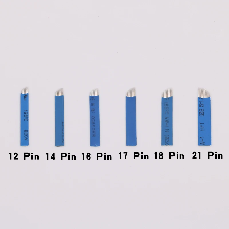 100 PCS blue 1214/16/17/18/21 Pin Makeup Manual Eyebrow Tattoo Needles Blade For 3D Embroidery Microblading Tattoo Pen Machine
100 PCS blue 1214/16/17/18/21 Pin Makeup Manual Eyebrow Tattoo Needles Blade For 3D Embroidery Microblading Tattoo Pen Machine