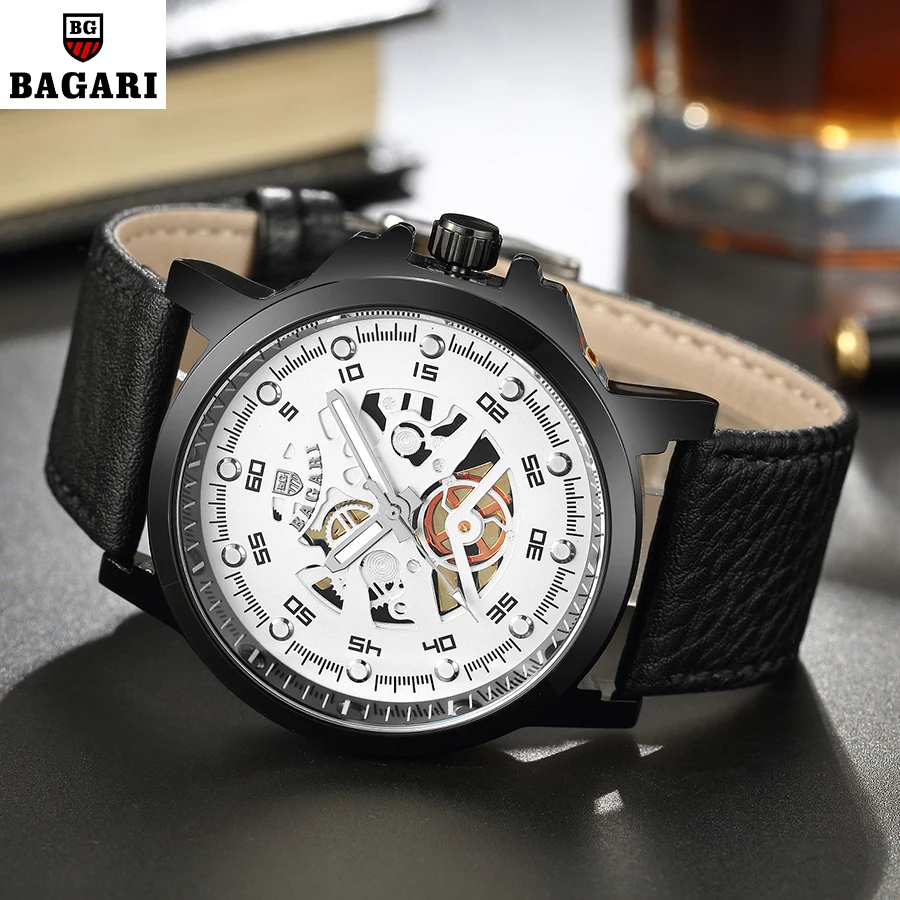 Relojes Hombre 2018 BAGARI Mens Watches Top Luxury Brand Fashion Gold Quartz Watch Men Leather Military Sport Waterproof Clock
Relojes Hombre 2018 BAGARI Mens Watches Top Luxury Brand Fashion Gold Quartz Watch Men Leather Military Sport Waterproof Clock