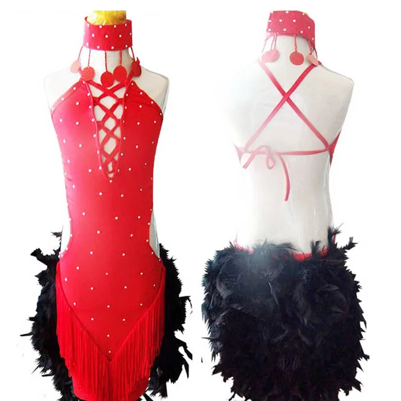 Sexy sleeveless Latin dance brcace dress High quality elegant national dress red ballet tassels skirt
Sexy sleeveless Latin dance brcace dress High quality elegant national dress red ballet tassels skirt