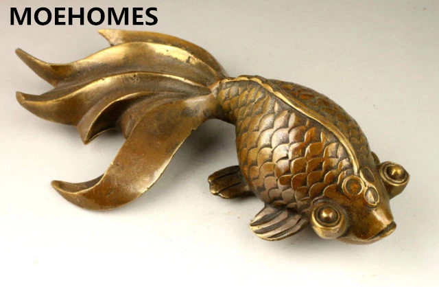 MOEHOMES Chinese ancient decoration copper fengshui statue lovely goldfish Metal crafts home decorations
MOEHOMES Chinese ancient decoration copper fengshui statue lovely goldfish Metal crafts home decorations