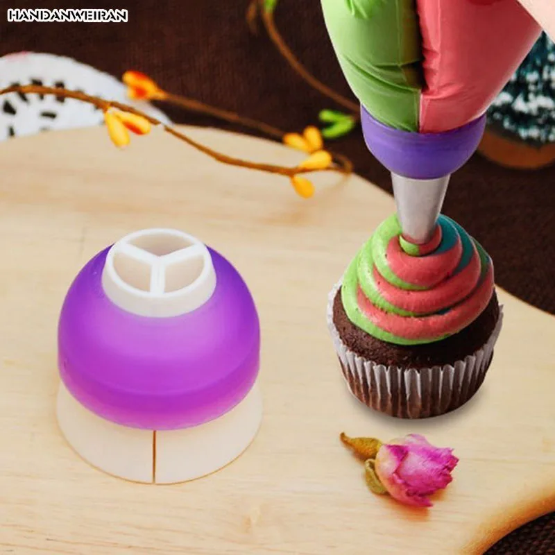 Best Selling 3 Hole 3 Color Icing Piping Bag Nozzle Converter Tri-color Cake supplies baking Suit
Best Selling 3 Hole 3 Color Icing Piping Bag Nozzle Converter Tri-color Cake supplies baking Suit