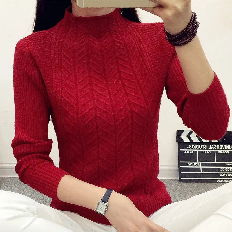 2017 new hot sale women's autumn winter long sleeve mandarin collar knit sweaters woman casual soft pullovers 5 colors
2017 new hot sale women's autumn winter long sleeve mandarin collar knit sweaters woman casual soft pullovers 5 colors