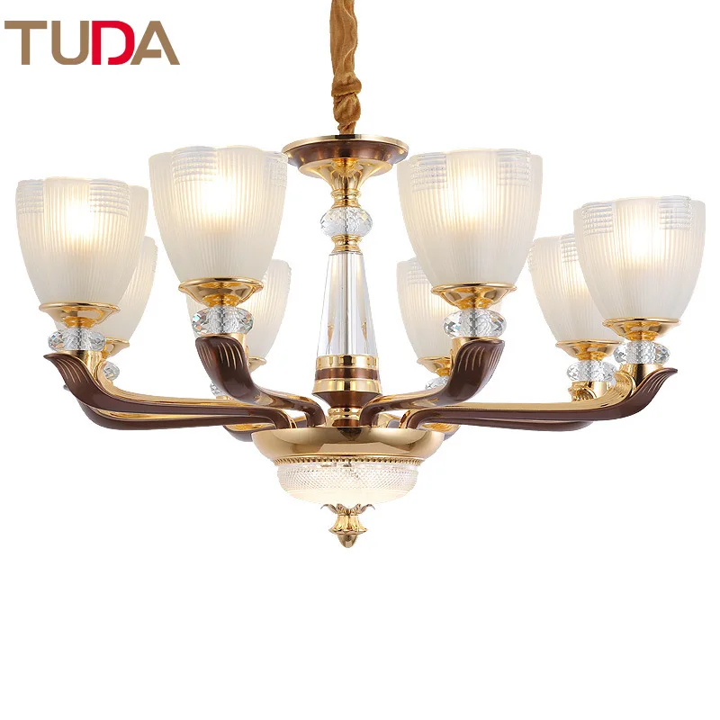 TUDA LED Chandelier European Zinc Alloy Chandelier Living Room Dining Room Bedroom Frosted Glass Chandelier E14 110V 220V
TUDA LED Chandelier European Zinc Alloy Chandelier Living Room Dining Room Bedroom Frosted Glass Chandelier E14 110V 220V