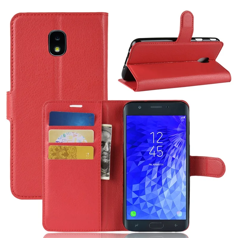 Для samsung Galaxy J7 2018 чехол откидная крышка кожанный кошелек полная защита задней