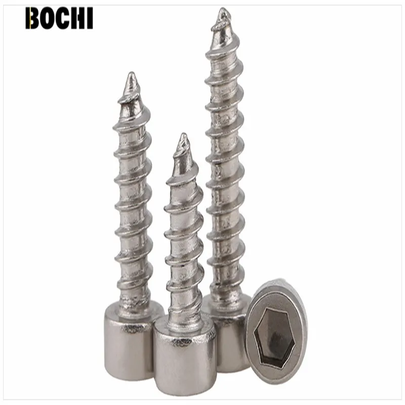 

304 Stainless Steel Cup Hexagon Hex Socket Plug Head Self-tapping Tapping Screw Bolt Stereo Model M2.5*6/8/10/12/14/16