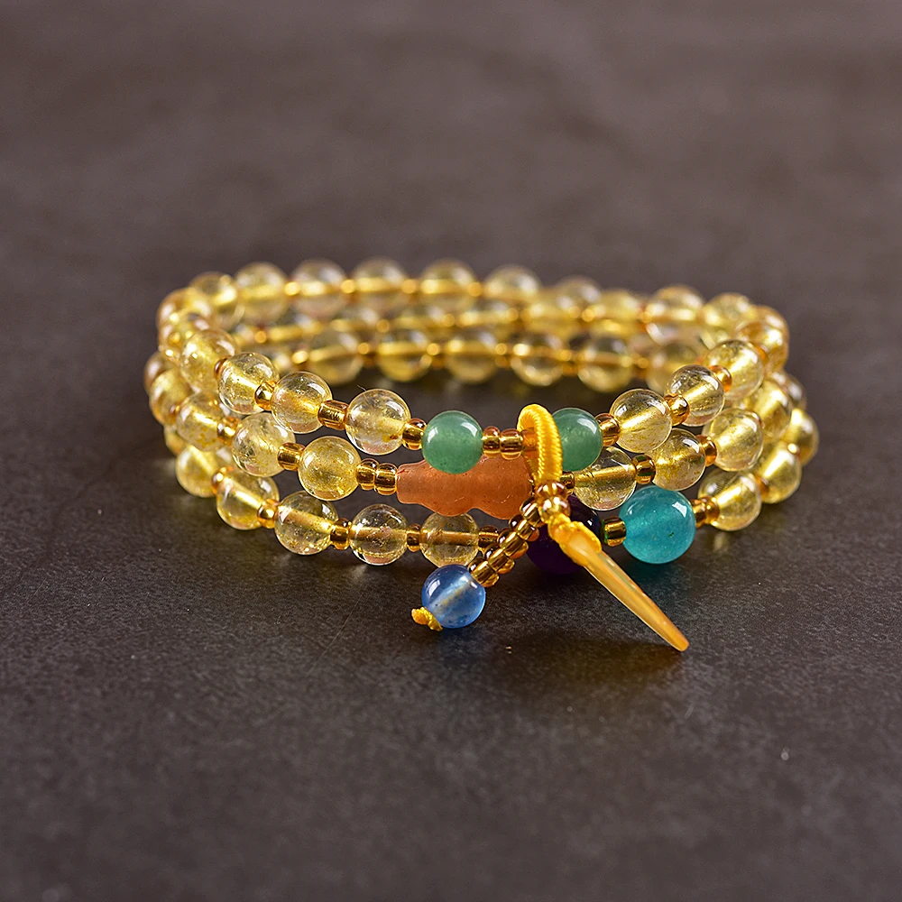 Asingeloo Yellow Quartz Crystal Natural Stone Semi-precious Beads Jewelry 3 Strands Bracelets Women Birthday Gift Bracelet
Asingeloo Yellow Quartz Crystal Natural Stone Semi-precious Beads Jewelry 3 Strands Bracelets Women Birthday Gift Bracelet