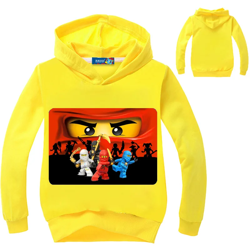 Новинка толстовка с капюшоном для мальчиков футболки малышей Ninjago одежда
