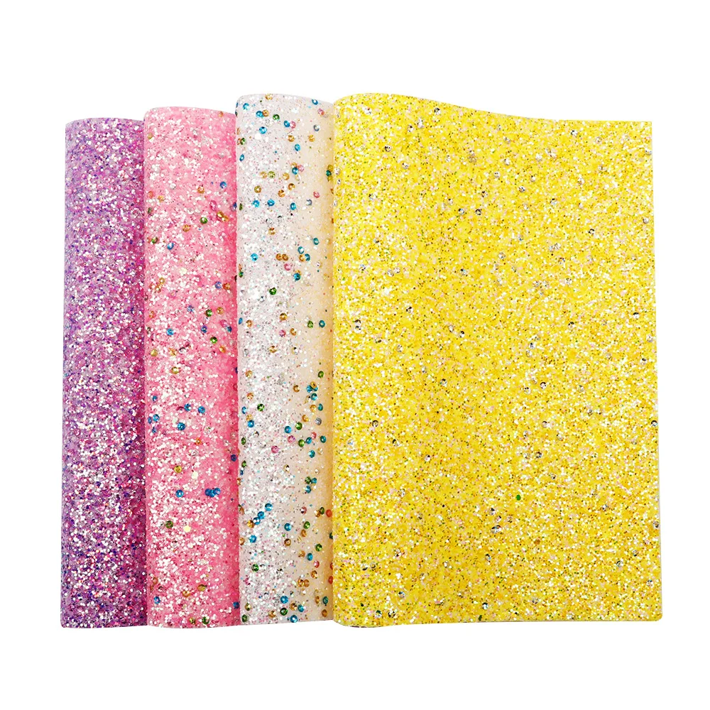 IBOWS 4Pcs/Sets A4 Sheets 8"X11.8" Glow In Dark Chunky Glitter Fabric Leather Fabric For Bows shoes crafts Sewing DIY Materials
IBOWS 4Pcs/Sets A4 Sheets 8"X11.8" Glow In Dark Chunky Glitter Fabric Leather Fabric For Bows shoes crafts Sewing DIY Materials