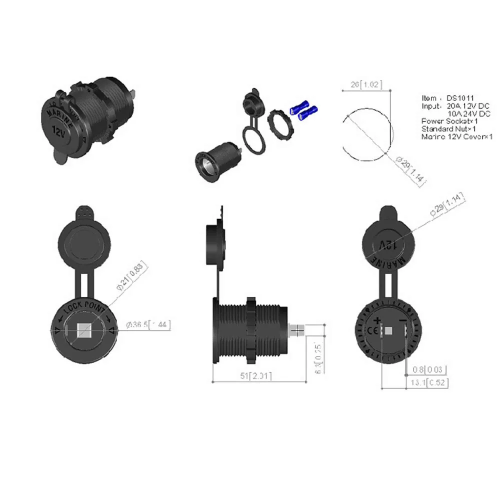 Car Motorcycle Waterproof Cigarette Lighter Socket Power Outlet 12V for Marine enchufe Soquete fashion Power Socket D2
Car Motorcycle Waterproof Cigarette Lighter Socket Power Outlet 12V for Marine enchufe Soquete fashion Power Socket D2