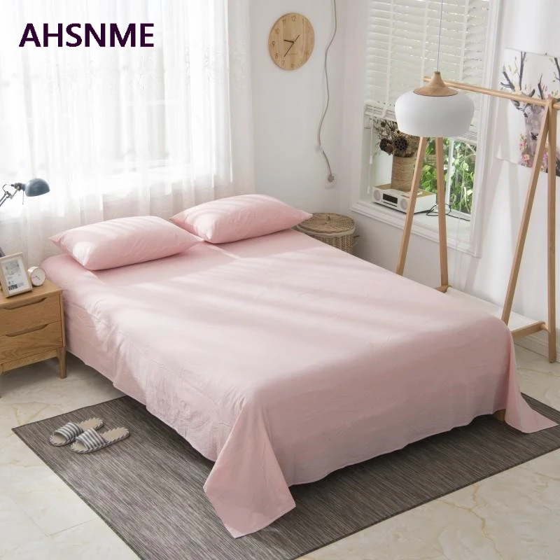 AHSNME 100% Cotton sheets Special Wrinkle Craft Super Soft pink Cool Summer Simple Flat sheets 160x240/240x250/245x270cm
AHSNME 100% Cotton sheets Special Wrinkle Craft Super Soft pink Cool Summer Simple Flat sheets 160x240/240x250/245x270cm