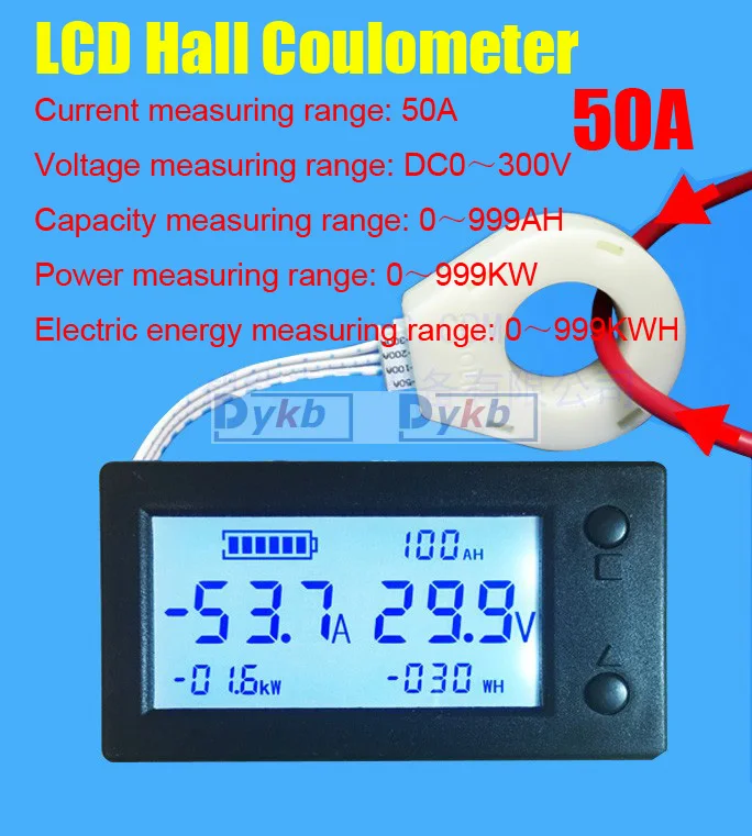 DC 300V +-50A монитор батареи 6в1 цифровой ЖК-дисплей датчик Холла Вольтметр Амперметр Напряжение измеритель емкости тока зарядка разряда
DC 300V +-50A монитор батареи 6в1 цифровой ЖК-дисплей датчик Холла Вольтметр Амперметр Напряжение измеритель емкости тока зарядка разряда