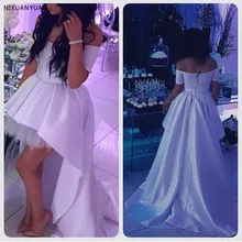 Свадебное платье с открытыми плечами белое винтажное невесты