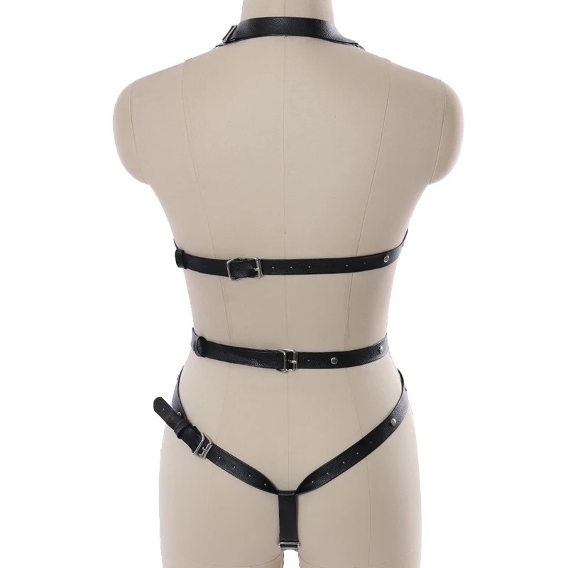 WomenPunk Gothic Leather Harness Belts Fetish Punk Leather Body Harness Sexy Garter Belts Cage Bondage Lingerie
WomenPunk Gothic Leather Harness Belts Fetish Punk Leather Body Harness Sexy Garter Belts Cage Bondage Lingerie