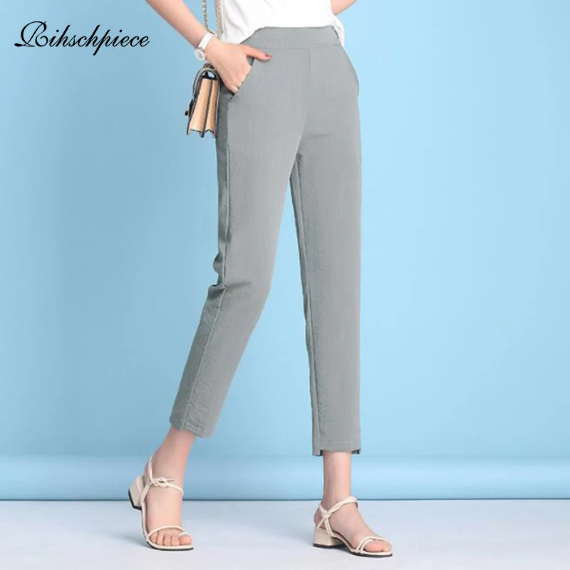 Rihschpiece Summer Casual Pants Women Plus Size 4XL Trousers Office Slim Basic Thin Pocket Harem Pant RZF1636
Rihschpiece Summer Casual Pants Women Plus Size 4XL Trousers Office Slim Basic Thin Pocket Harem Pant RZF1636