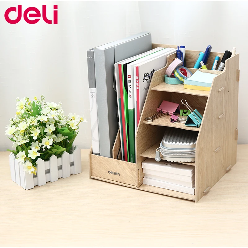 Deli деревянная рама для файлов DIY портфель хранения столешница дерева