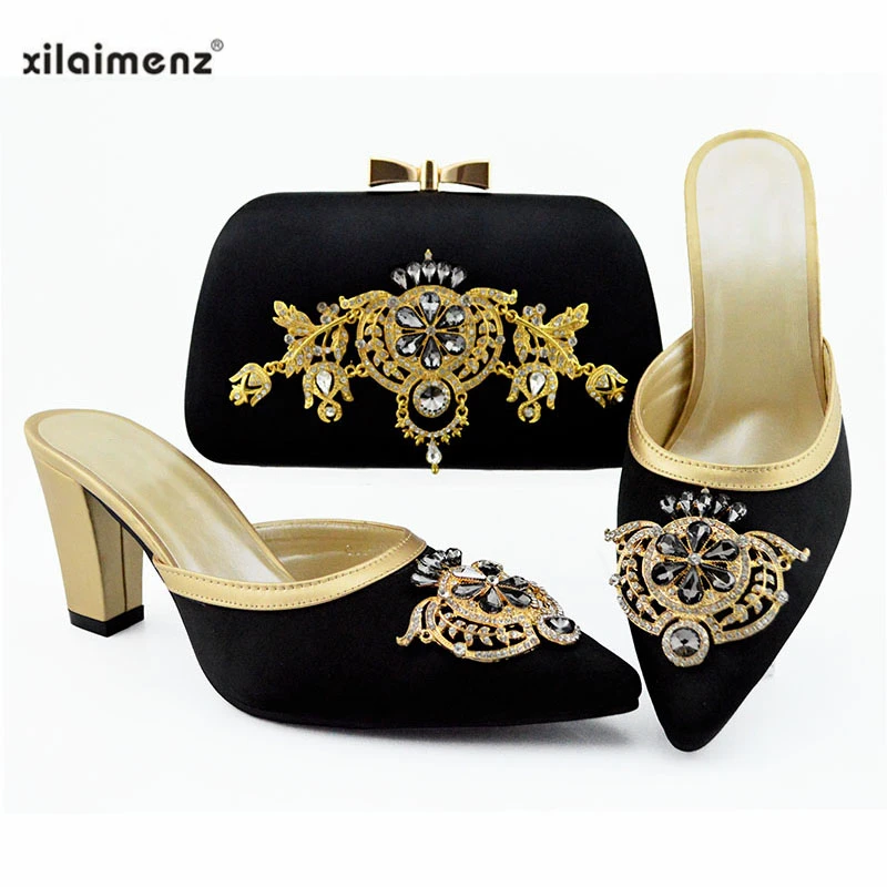 2019 Retro Style Black Color Shoes and Bag Sets Nigerian Women Shoes with Matching Bags Ladies Slipper for Royal Wedding
2019 Retro Style Black Color Shoes and Bag Sets Nigerian Women Shoes with Matching Bags Ladies Slipper for Royal Wedding