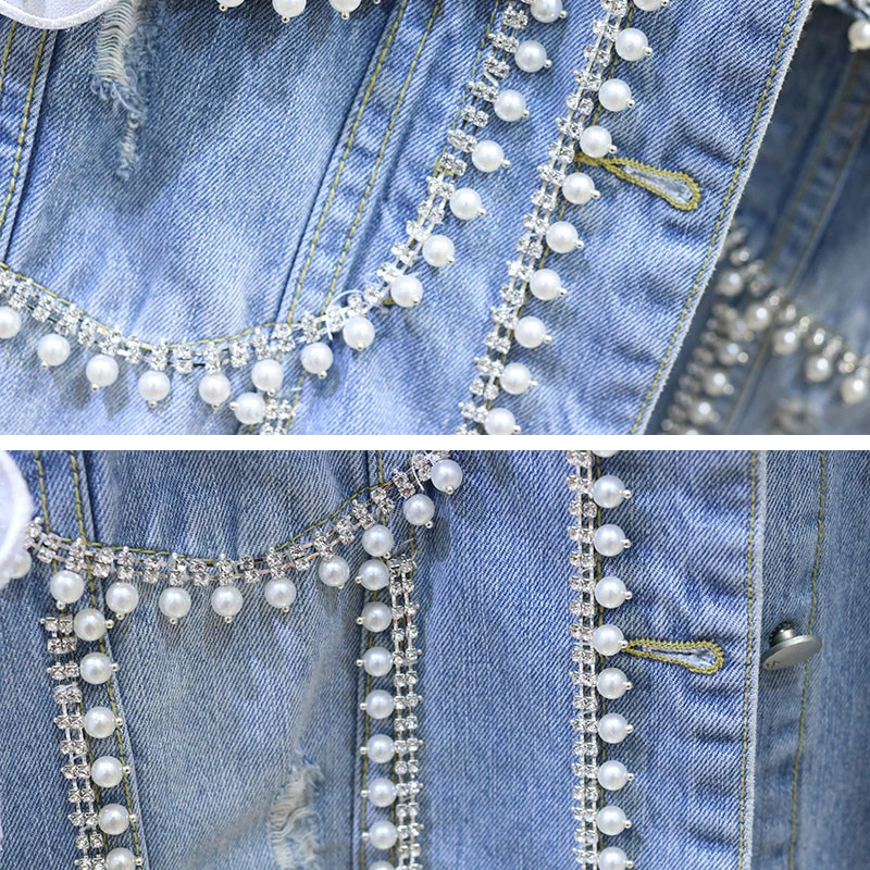 2019 Spring Autumn Denim Jacket Women's High Quality Beading Three-dimensional Flower inlaid rhinestone Loose Jeans Coat Female
2019 Spring Autumn Denim Jacket Women's High Quality Beading Three-dimensional Flower inlaid rhinestone Loose Jeans Coat Female