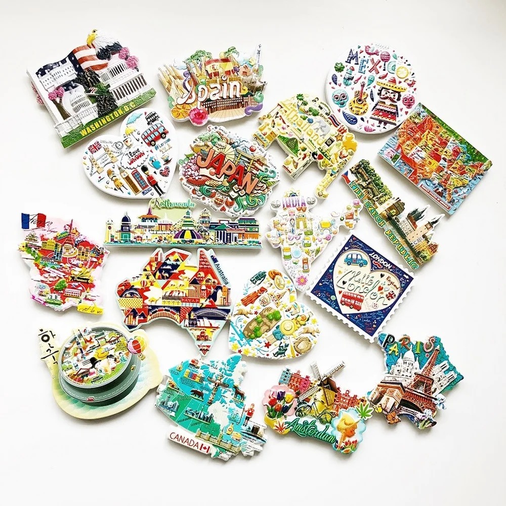 BABEMEMI Resin Fridge Magnet Souvenir Washington New York Paris Canada Japan Holland Thiland Refrigerator Magnetic Stickers
BABEMEMI Resin Fridge Magnet Souvenir Washington New York Paris Canada Japan Holland Thiland Refrigerator Magnetic Stickers