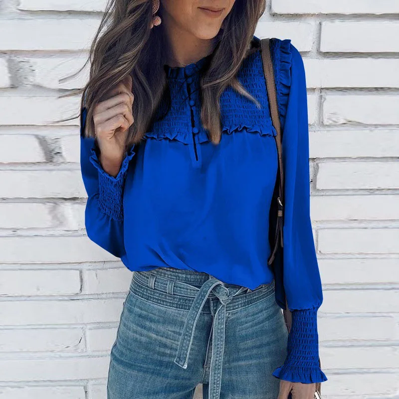 Plus Size 4XL 5XL Women Blouse Long Sleeve 2019 New Ruffle Ruched Chiffon Blouses and Shirts Womens Casual Femme Blusas Tops
Plus Size 4XL 5XL Women Blouse Long Sleeve 2019 New Ruffle Ruched Chiffon Blouses and Shirts Womens Casual Femme Blusas Tops