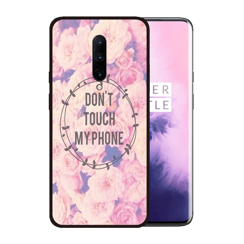 Soft Silicone Black Case for OnePlus 7 Pro 6T 6 Durable Don't Touch My Phone Cover | Мобильные телефоны и аксессуары