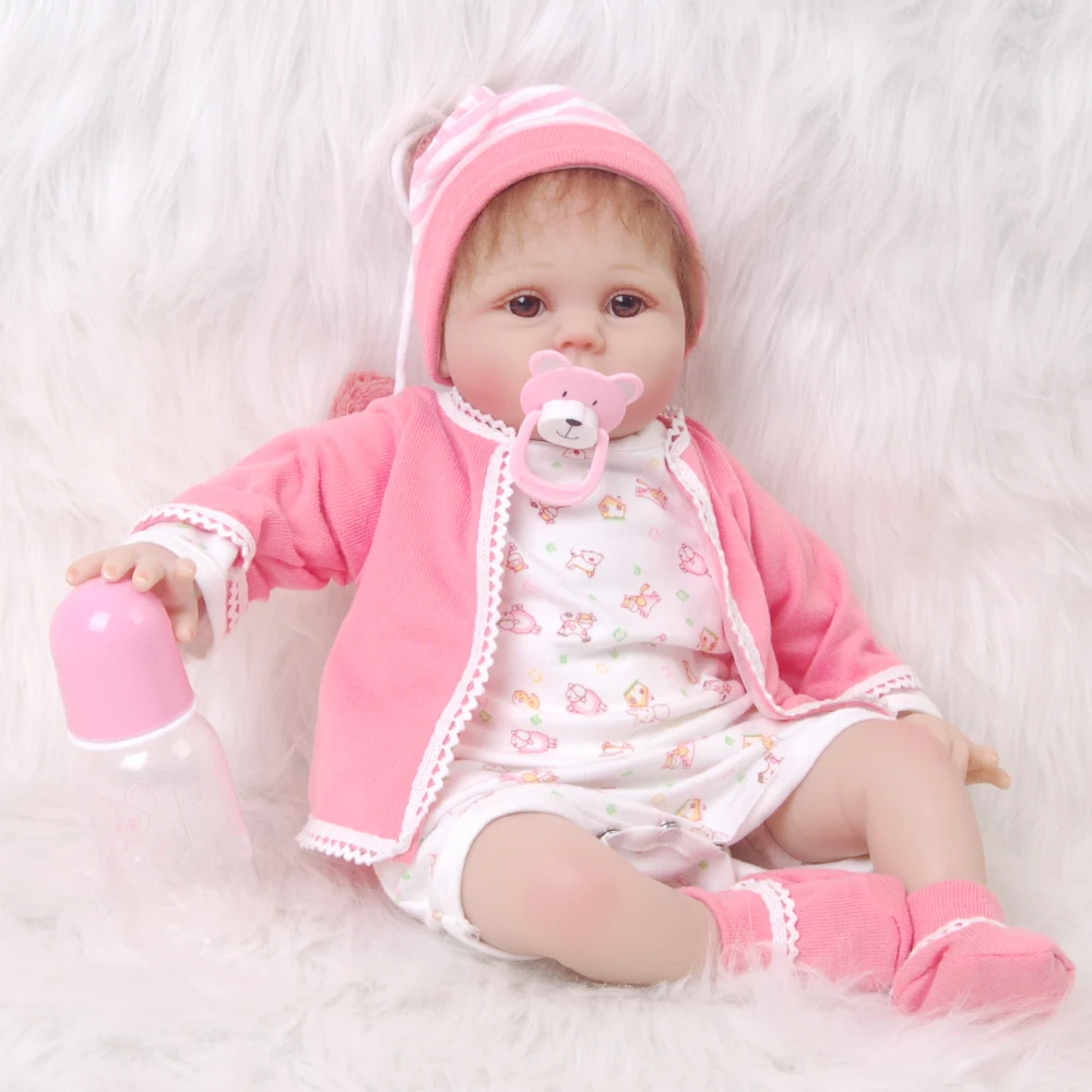 22inch fashion soft body Silicone Reborn Girl Baby Doll Toys Realistic Newborn Princess Babies Doll Lovely Birthday Gift Present
22inch fashion soft body Silicone Reborn Girl Baby Doll Toys Realistic Newborn Princess Babies Doll Lovely Birthday Gift Present