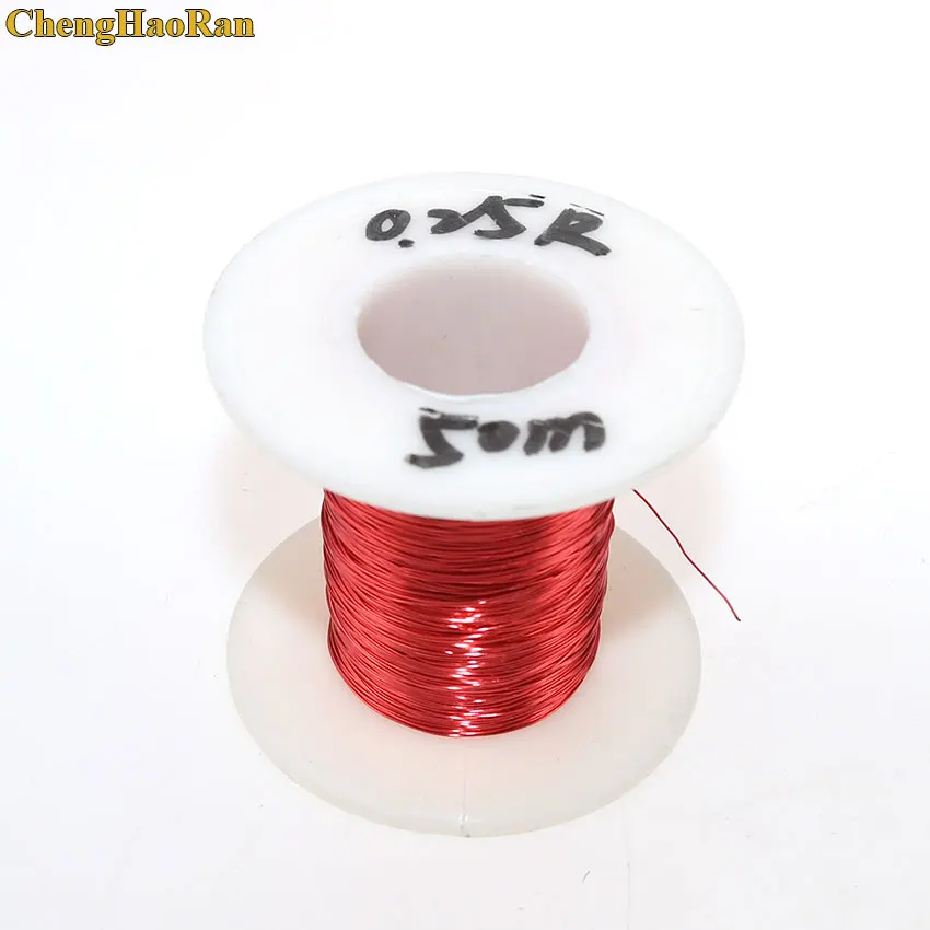 ChengHaoRan 0.25 mm 50m 50 meters QA-1-155 New Polyurethane Enameled Wire Copper wire Red
ChengHaoRan 0.25 mm 50m 50 meters QA-1-155 New Polyurethane Enameled Wire Copper wire Red